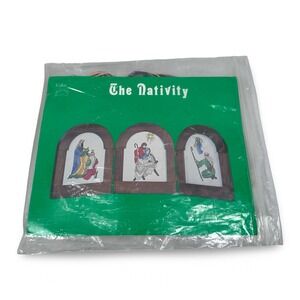 Vintage Call It The Nativity Counted Cross Stitch Kit Religious Christmas Floss
